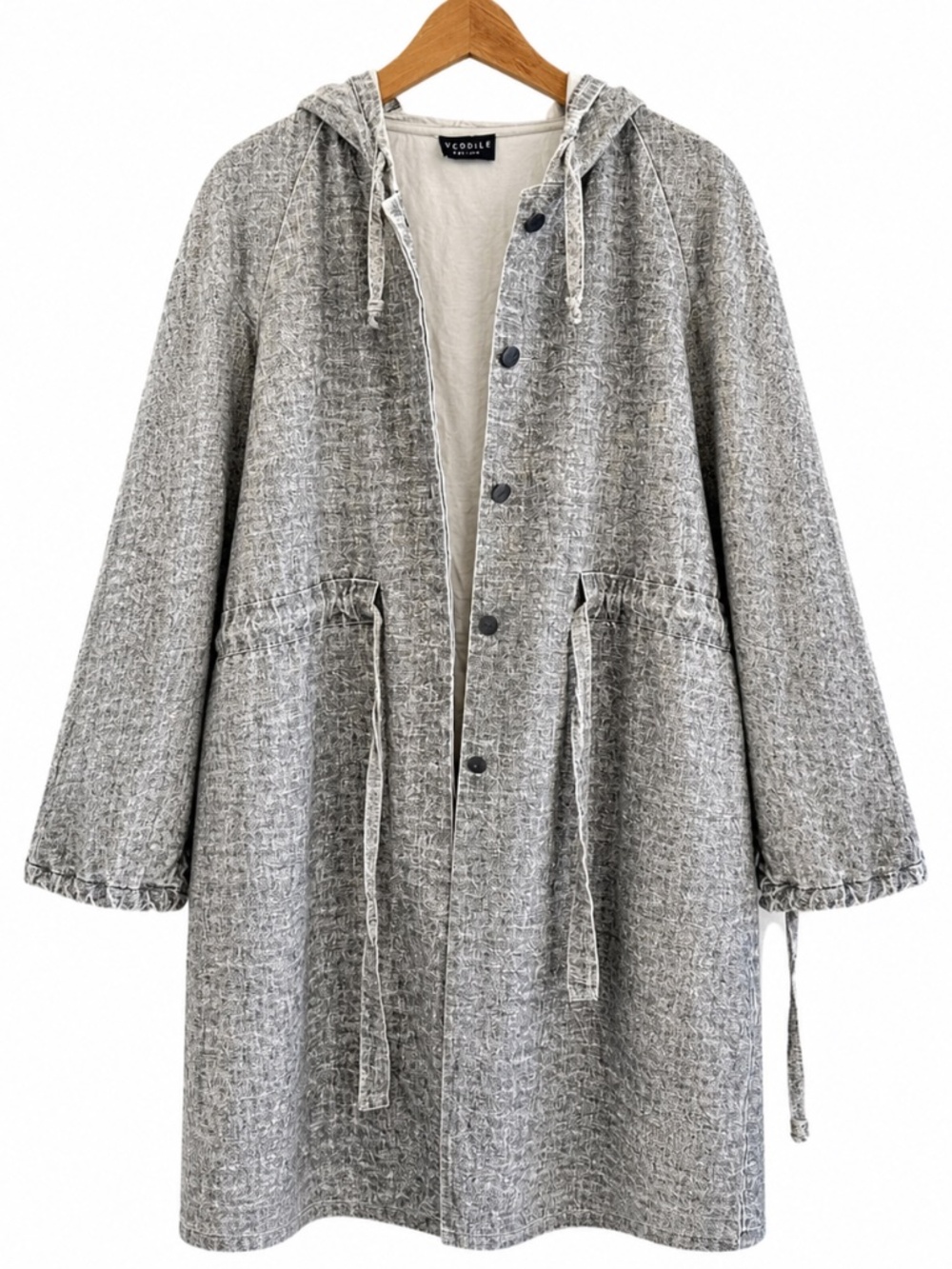 Yeohlee Textured Cotton Linen Hooded Coat‎ Size M